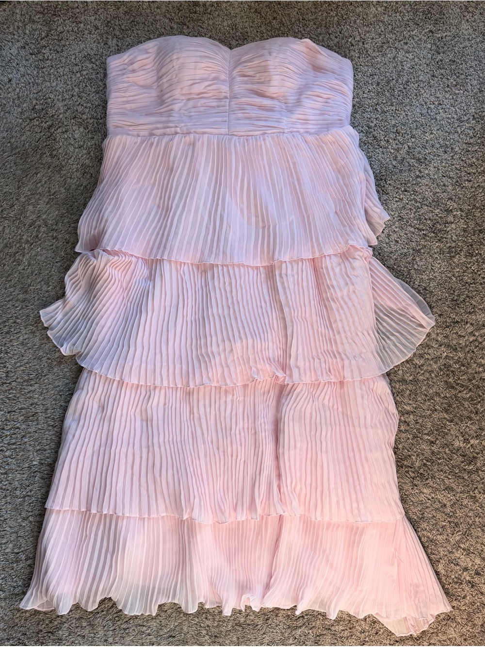 Plus Size Pink Ruffle Maxi Dress